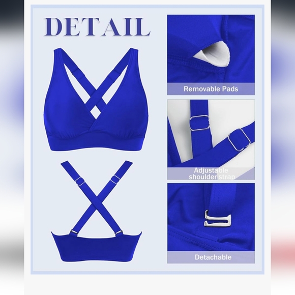 XXL Blue Bikini Top - Picture 3 of 9